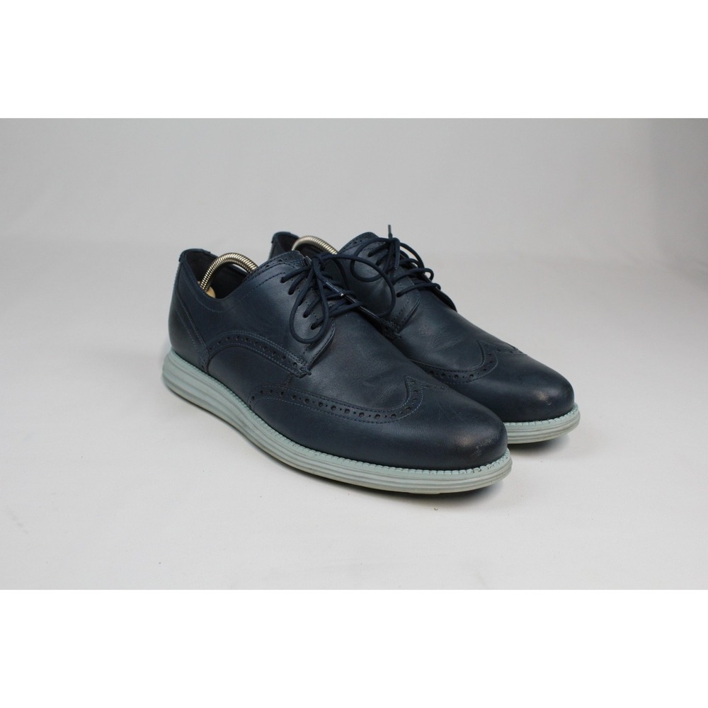 Cole Haan Original Grand Mens Size 12 Blue Casual Leather Oxford Shoes